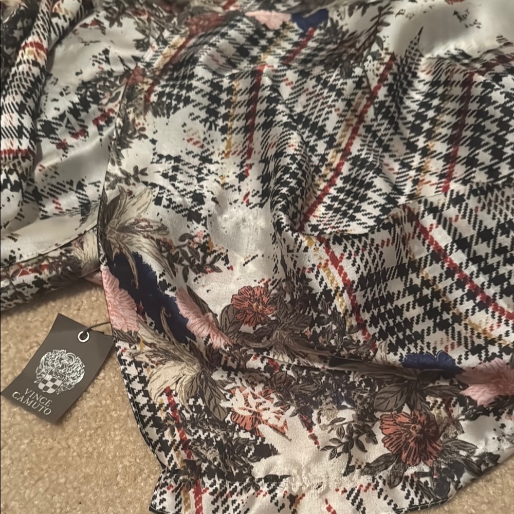 Vince Camuto Patterned Floral Scarf
